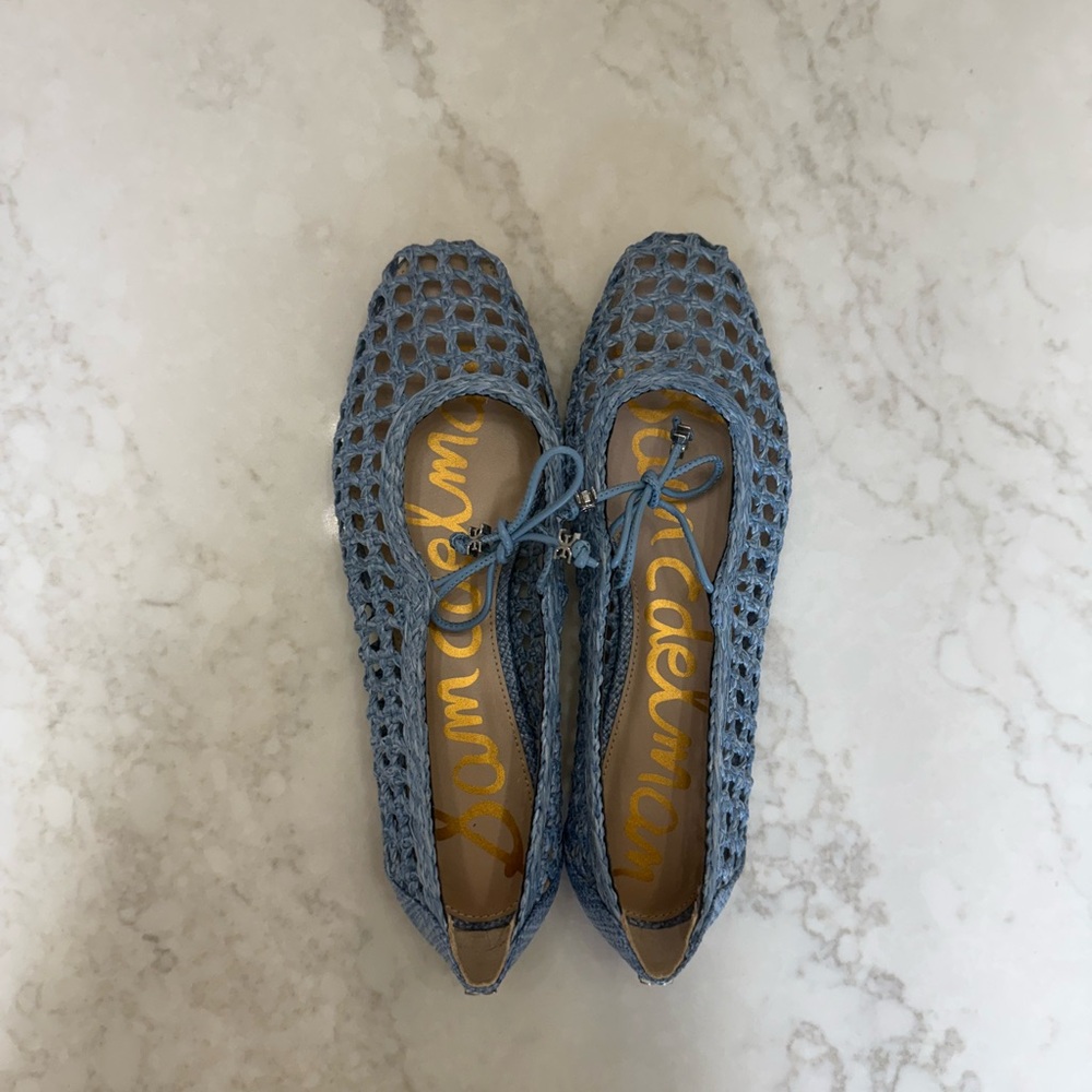 Sam Edelman Blue Woven Loafers - Picture 2 of 3